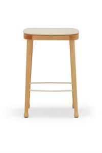 Sgabello medio collezione Frisée con seduta imbottita, catalogo Billiani, modello FRS259