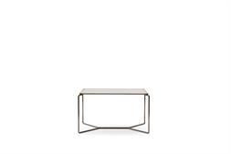 Tavolino quadrato 60x60 con top in vetro collezione Marcel, Billiani modello MRC473V