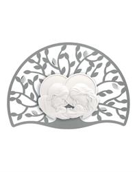 Capezzale albero della vita sacra famiglia 90x65 grigio, ME1626-G