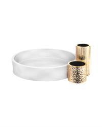 Centrotavola Modular rotondo D35 bianco e oro, ME2242-OR