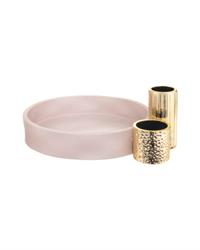 Centrotavola Modular rotondo D35 cipria e oro, ME2242-CP
