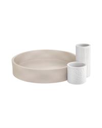 Centrotavola Modular rotondo D35 nocciola e bianco, ME2242-N