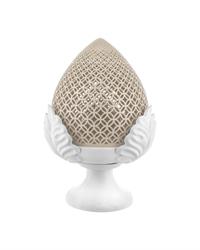 Lampada da tavolo Pomo alto H30 trafilato ME2266-2N, Nocciola