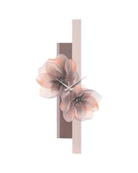 Orologio da parete con fiori verticale H80 nocciola ME1958-N