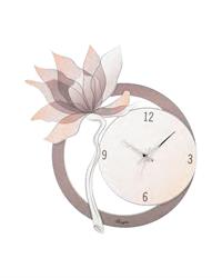 Orologio da parete con orchidea 50x55, cipria ME2463-CP