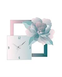 Orologio da parete con rosa 50x45, ottanio ME2462-OT