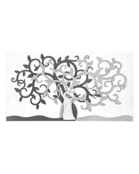Quadro albero della vita con famiglia 110x60 grigio, ME2460-3G