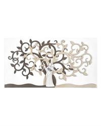 Quadro albero della vita con famiglia 110x60 nocciola, ME2460-3N