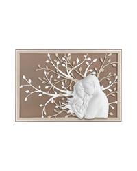 Quadro albero della vita con famiglia 70x48, nocciola ME1945-1N