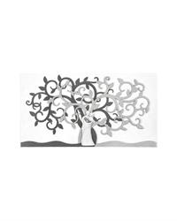 Quadro albero della vita con famiglia 80x43 grigio, ME2460-2G