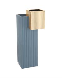 Vaso Modular quadrato H33 jeans e oro, ME2243-SE