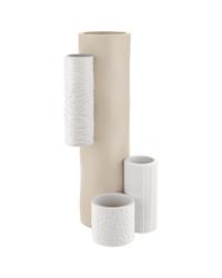 Vaso Modular tubolare H34 nocciola e bianco, ME2241-N