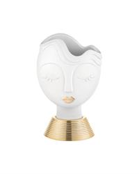 Vaso testa di donna H27 base oro, ME2239-2B