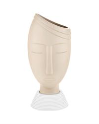 Vaso testa di uomo H45 colore nocciola, ME2240-3N