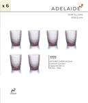 Servizio di bicchieri per 6 persone Adelaide ADL06BC rosa