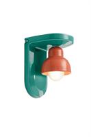 Applique a 1 luce Berimbau C2600-TUP Turchese e Arancio Pokè