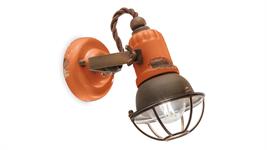 Applique a 1 luce con gabbia Collezione Loft C1675-1 arancio