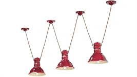 Lampada a sospensione a 3 luci Collezione Industrial C1692 bordeaux