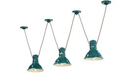 Lampada a sospensione a 3 luci Collezione Industrial C1692 verde