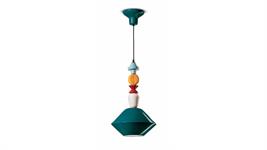 Lampada a sospensione C2510-VPE Collezione LARIAT finitura verde petrolio