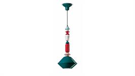 Lampada a sospensione C2511-VPE Collezione LARIAT finitura verde petrolio