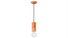 Lampada a sospensione cilindro largo C2501-ARP Collezione PI finitura arancio pesca