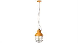 Lampada a sospensione con gabbia Collezione Industrial C1770-VIG giallo