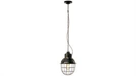 Lampada a sospensione con gabbia Collezione Industrial C1770-VIN nero