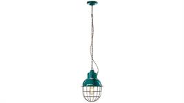 Lampada a sospensione con gabbia Collezione Industrial C1770-VIV verde