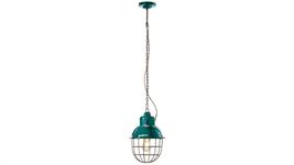 Lampada a sospensione con gabbia Collezione Industrial C1770-VIV verde