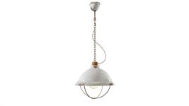 Lampada a sospensione con gabbia d.40 Collezione Industrial C1680 bianco