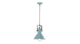 Lampada a sospensione d.23 Collezione Industrial C1691 azzurro