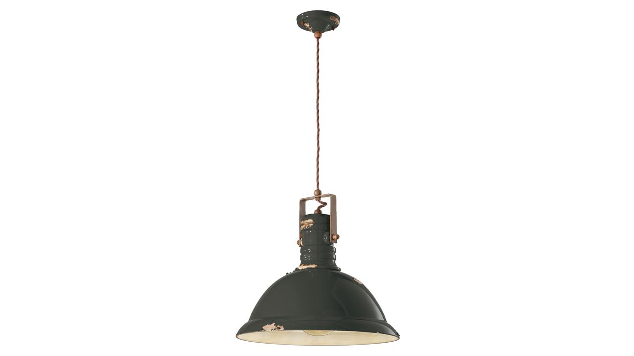 Lampada a sospensione d.40 Collezione Industrial C1690 nero