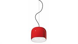 Lampada a sospensione piccola C2550-ROS Collezione AYRTON finitura rosso