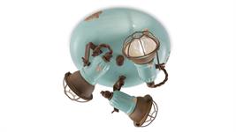 Plafoniera a 3 luci Collezione Loft C1679-1 azzurro