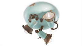 Plafoniera a 3 luci Collezione Loft C1679 azzurro