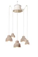 Lampada a sospensione a 5 luci Berimbau C2605-GRS Grigio Sabbia