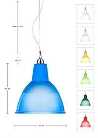 Lampada a sospensione CARIOCA full color Sky Ocean, catalogo IPlex, codice I00413003T11