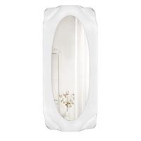 Specchio da parete DRAPPEGGI ovale 198x74 bianco, IPlex I00308008TAC