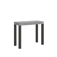 Consolle allungabile Everyday 90-196 Cemento telaio Antracite