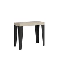 Consolle allungabile Flame 90-196 Cashmere telaio Antracite