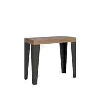 Consolle allungabile Flame 90-196 Quercia telaio Antracite