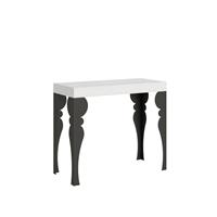 Consolle allungabile Paxon 90-196 Bianco telaio Antracite