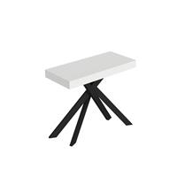 Consolle allungabile Saki 90-196 bianco frassino gambe antracite