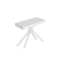 Consolle allungabile Saki 90-196 bianco frassino gambe bianche