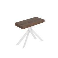 Consolle allungabile Saki 90-196 noce gambe bianche