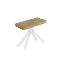 Consolle allungabile Saki 90-196 quercia natura gambe bianche