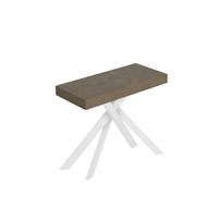 Consolle allungabile Saki 90-196 tortora gambe bianche