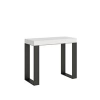 Consolle allungabile Tecno 90-196 Bianco telaio Antracite