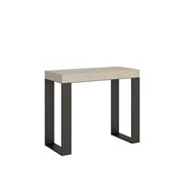 Consolle allungabile Tecno 90-196 Cashmere telaio Antracite